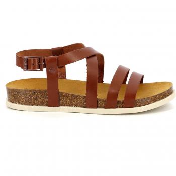 Sandalias de mujer Kickers KICK ALICE en piel marrón