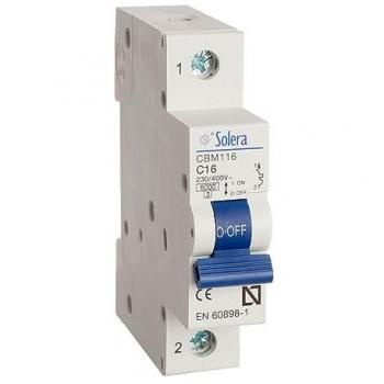 Interruptor magnetotérmico Solera 1P 20A C 6kA para uso residencial y terciario (retractilado)