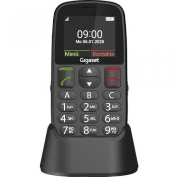 Teléfono Gigaset GL395 Negro 2.2 para Personas Mayores con Botones Grandes, SOS, Protección IP44 y Batería de 800mAh