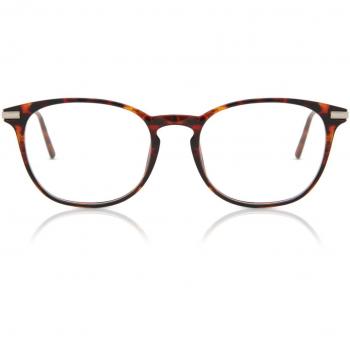 Gafas Recetadas Oval Montura Completa de Plástico Tortoiseshell para Hombre - Gafas Anti-Azules - SmartBuy Collection