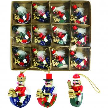 Precioso weihnachtlicher Árbol adornos de madera,, madera, Reiterlein 12er Set