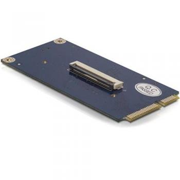 Tarjeta y Adaptador DeLOCK Mini PCI-E (IDE) ZIF - Interfaz Alámbrica para PC (Negro, Compatible con Windows y Linux)