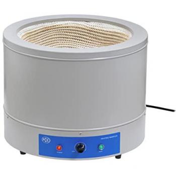Manto calefactor para balón de destilación 10000 ml con regulación continua y controlador, potencia 1200 W, rango de temperatura 0-450 °C