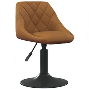 Silla de comedor de terciopelo marrón moderna
