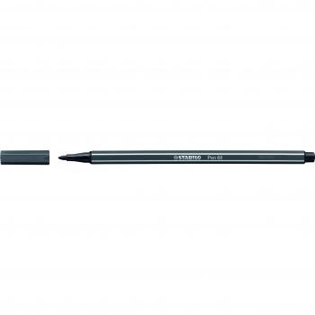 STABILO Pen 68 - Rotulador premium - Caja con 10 unidades - Color gris intenso