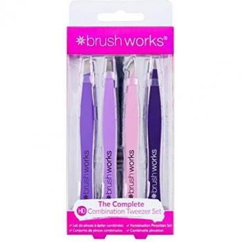 Brushworks Brushworks Hd 4 Piece Combination Tweezer Set - Mixed