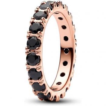 Anillo Eternity Pandora Brillante en Negro - Tamaño 48, Plata Timeless