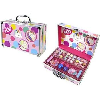 POP GIRL Color Train case - Maletín de Maquillaje - Set de Maquillaje para Niñas - Juguetes Niñas - Selección de Productos Seguros en un Maletín Muy Moderno