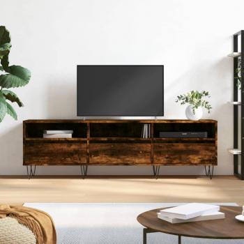 Mueble de TV madera contrachapada roble ahumado 150x30x44,5 cm vidaXL