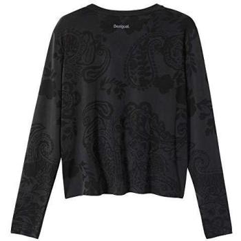 Desigual - Camiseta de manga larga para mujer, color negro