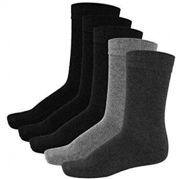 Jack & Jones Men's JACJENS 5 Pack Socks - Dark Grey, Comfortable and Versatile