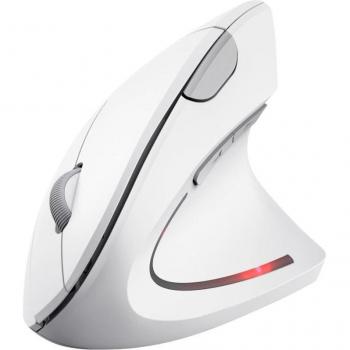 Trust Verto Ratón Vertical Inalámbrico Ergonómico, Óptico, 800-1600 DPI Ajustable, Conexión RF 2.4GHz, Microrreceptor USB Plug-and-Play