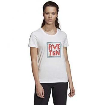 adidas 5.10 W GFX tee Camiseta, Mujer, Blanco, L