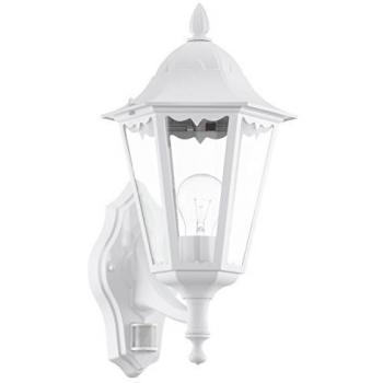 Aplique de Pared Exterior Eglo Navedo Blanco con Sensor de Movimiento IP44 E27