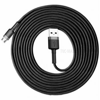 Baseus Cafule Micro USB Cable 2.4A 3M Grey/Black CAMKLF-B91