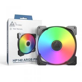 Montech HP140 ARGB PWM 140mm Black Chassis Fan - High Air Volume, Silent Operation