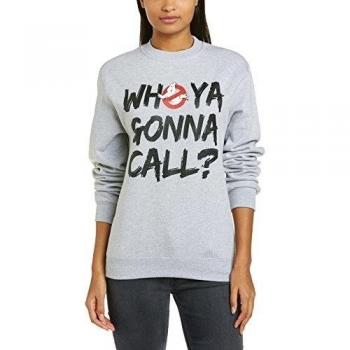 Ghostbusters 33B. Who Ya Gonna Call - Sudadera con manga larga para mujer , color grey marl, talla 38