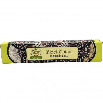 Namaste Black Opium Handcrafted Masala Incense Sticks - 15 Pack
