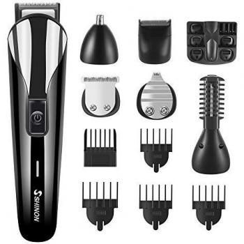 Cortapelos Profesional Hombre, Cortador Pelo Cortadora de Pelo Recargable Máquina Afeitar Recortadora de Barba/Cara/Cuerpo/Nariz/Orejas/Ceja, 6 en 1 Set de Afeitado Multifunción