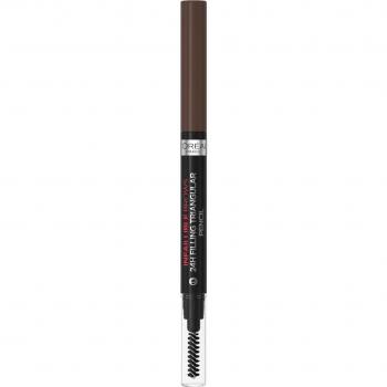 L'Oreal Make Up Infallible Brows H Nº 5.0 Brown 1 ml Eyebrow Pencil, waterproof, triangular shape, precise application, natural matte finish, includes spoolie brush, up to 24 hours wear