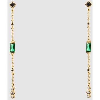 Pendientes largos Agatha Scarlet Dorado con circonitas - 2380279-658-TU