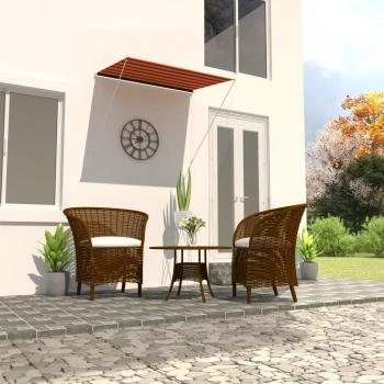 Toldo Retráctil 200x150 cm Naranja y Marrón