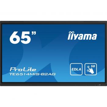 iiyama PROLITE TE6514MIS-B2AG Pantalla plana para señalización digital 165,1 cm (65) LCD Wifi 435 cd/m² 4K Ultra HD Negro Pantalla táctil Procesador incorporado Android
