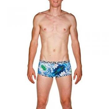ARENA M Upside Down Low Waist Short Shorts, Hombre, White-Multi, 80