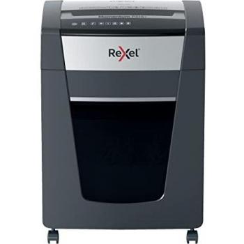 Rexel P515+ Destructora de Papel de Microcorte, destruye Hasta 15 Hojas, Seguridad P5, Tecnología Anti Atascos, Oficina, Papelera Extraíble de 30 Litros, Negro, Gama Rexel Momentum Extra, 2021515MEU