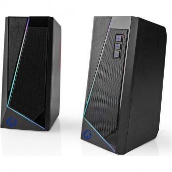 Altavoz Gaming 2.0 con LED, Potencia de 18W, USB Alimentado y Conexión de 3,5 mm