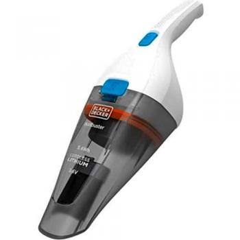 Aspirador de Mano Sin Bolsa Black & Decker NVC115JLEW, Recargable, 0,325 L, Tecnología Litio 3.6 V, Gris y Blanco