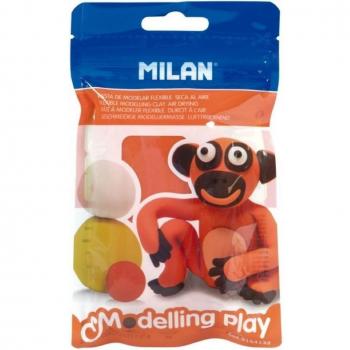 Pasta de Modelar Modelling Play Seca al Aire Color Naranja 100g Blíster