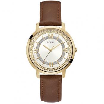 Guess Watches Women's Leather -Gold Watch