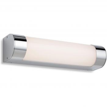 Aplique de baño Lima Cromo con difusor de Policarbonato opal 1 bombilla 7cm, IP44, 300mm, LED