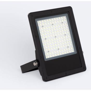 Foco Proyector LED 100W Regulable TRIAC 170 lm/W IP65 Elegante Slim Negro 5000K Asimétrico 80ºx155º Blanco Frío