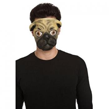 Máscara de Látex Bulldog para Fiestas Talla Única Beige Multicolor
