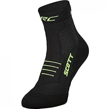 SCOTT Calcetín Running RC QUARTER para Hombre - Ajuste Perfecto, Resistente a la Abrasión, Antibacteriano y Acolchado, Color Safety Yellow/White, Talla 42-44 (L),