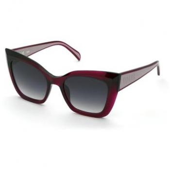 Gafas de sol geométricas para mujer en acetato con lente degradada - Modelo Granate Shiny Raspberry 53/19/140