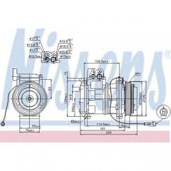 Compresor de Aire Acondicionado NISSENS 89414 10PA17C 24 PAG 46 R134a