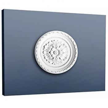 Rosa decorativa Orac R13 con diseño de flores y hojas, 28 cm diámetro, estilo Neo-Renacimiento