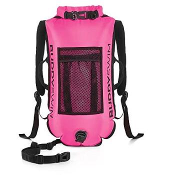 Boya BuddySwim 28L con Correas de Mochila Extraíbles, Bolsa Estanca Interior 100% Impermeable, Espaldera Desmontable, Drybag de Seguridad Resistente, Ligera y Fácil de Plegar