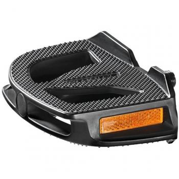 Pedal de pl‡stico Humpert negro, 9/16, con reflectores