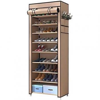 UDEAR Zapato del gabinete Zapatero de Tela 10 Niveles Zapateros y hormas para Zapatos,Marrón