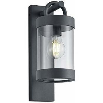 Aplique LED de exterior Sambesi con sensor de crepúsculo, metal antracita, altura 33 cm, IP44