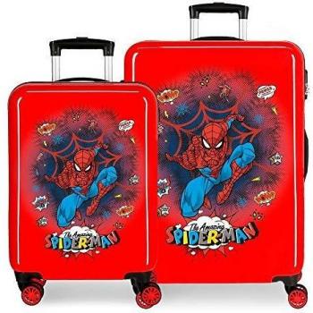 Marvel Spiderman Pop Juego de Maletas Rojo 55/68 cms Rígida ABS Cierre combinación 104L 4 Ruedas Dobles Equipaje de Mano