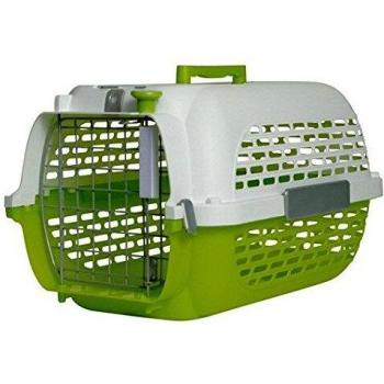 Dogit Transportín para Perros, Talla Mediano, Color Verde y Blanco, 55 x 35 x 30 cm