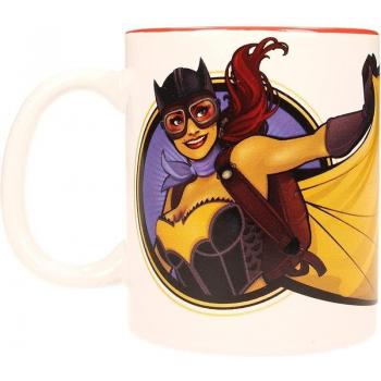 SD Toys Taza Batgirl DC Bombshells Diseño Baseball Cerámica Blanco y Rojo 325 ml 10x14x12 cm