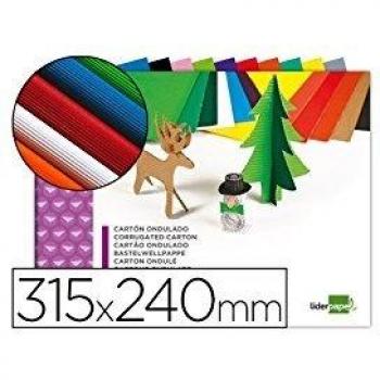 Liderpapel - Bloc trabajos manuales carton ondulado 240x315mm 10 hojas, color colores surtidos