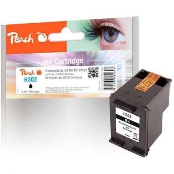 Cabezal de impresión negro Peach compatible con HP No. 302 bk, F6U66AE