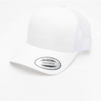 Flexfit 5-Panel Retro Trucker Cap - White